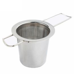 Teas Tools Reusable Stainless Steel Tea Strainer Infuser Filter Basket Folding Tea Infuser Basket Tea Strainer For Teapot ZC255
