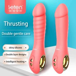 Leten heatable Fairy wand vibrator Electromagnetic Pulse thrusting sex products sex wand, Adult Massager Sex Toys for Women Q0320