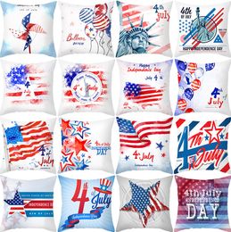 The latest 45X45CM pillow case, American Independence Day pattern style selection, textured household items, support Customised logo