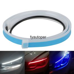 Car LED DRL Daytime Running Light Flow Auto Headlight Surface Decorative Lamp 1 Pair Brake Turn Signal Waterproof Flexible