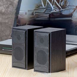 USB Computer Speakers Wooden 2.0 Small Active Laptop Speaker Desktop Surround Stereo Mini Subwoofer Music Playing Center