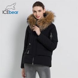 Winter Fur Collar Women's Jacket High Quality Warm Coat Stylish Woman Parkas Brand Apparel GWD19062I 211018