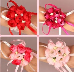 2022 NEW wedding favors wedding decorations wedding flowers artificial flower wrist corsage bridesmaid hand wrist flower sisters flower