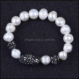 Charm Bracelets Jewelry Fashion Bracelet Made Of Frhwater Pearl And Rin Drop Delivery 2021 In7Pr