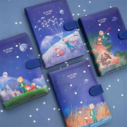 My Little Prince Blue Buckle Diary Journal Travel Diy Notebook School Kids Gift Item Colored Inside Pages 210611