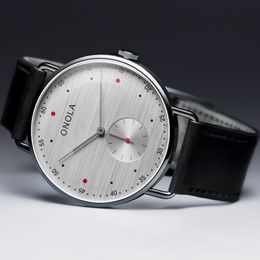 ONOLA 2022NEW simple Ultrathin quartz watch men classic luxury brand leather/nylon male watch casual dress waterproof Relogio Masculino