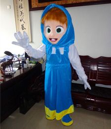 Performance Cute Girls Mascot Costumes Christmas Fancy Party Dress Cartoon Character Outfit Suit Adults Size Carnival Easter Advertising Theme Clothing