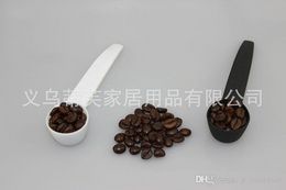 Black White Coffee Scoops Wholesale Western Style Plastic ZX-A71 Coffee Bean Spoons for Adult