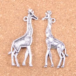 26pcs Antique Silver Bronze Plated giraffe deer Charms Pendant DIY Necklace Bracelet Bangle Findings 53*23mm