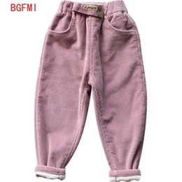 Children Pants Corduroy Kids Winter Autumn Clothes Girls Trousers for Baby Boys Ribbed Boy Elasticity 211103