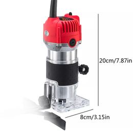 Common Tools 3000W Woodworking Electric Trimmer 20000rpm Wood Milling Engraving Slotting Trimming Machine Carving Router