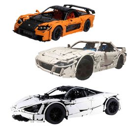 High-Tech Speed s RX-7-Veilside Fortune Super Sports Racing Car Model Building Blocks DIY Vehiclection Bricks Toys X0503