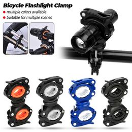 Bike Front Lamp Bracket 360 Degree Rotation Adjustable Holder Bicycle Handlebar Quick Release Light Mount Clamp Clip Bike Clip