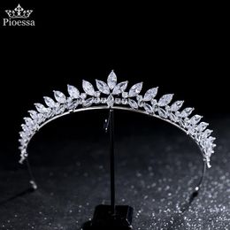 Hair Clips & Barrettes Korean Simple Hairband Luxurious Crystals Wedding Zircon Tiara Nupcial Bridal Jewellery Bride Accessories De Boda