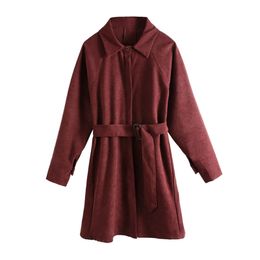 Women Velvet Black Wine Red Solid Turn Down Collar Long Sleeve Full Shirt Sash Autumn High Street B0438 210514