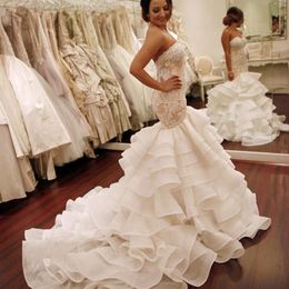 Arabska syrena koronkowa sukienki Bringling Ball Bez ramiączek cekiny cekiny koraliki ślubne suknie ślubne 328 328