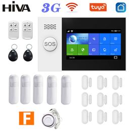 PG-107 3G GSM WiFi Home System Tuya Smart Life APP Wireless 433MHz Security Alarm Kit support Alexa & Google Assistant