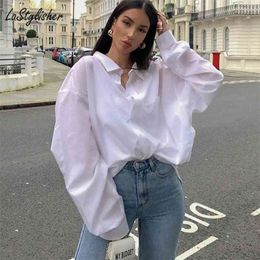 Big Size White Shirt Women Tops and Blouses Casual Loose Women Shirts Blouses Long Sleeve Ladies Blouse Shirt Streetwear 210323