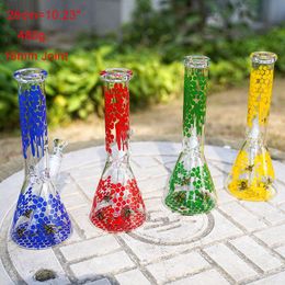 Hookahs Bee Logo Glass Bongs 10" Tall 4mm Thick Water Pipes 18mm Female Joint With Bowl Oil Dab Rigs