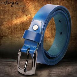 Belts ZAYG Colour Metal Pin Buckles Women's Belt Jeans Wild For Women Designer High Quality Leisure Leather