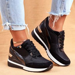 Women Sneakers Autumn Fashion Mixed Colors Mesh Breathable Ladies Sports Shoes Lace-up Vulcanized Shoes Outdoor Females Footwear Y0907