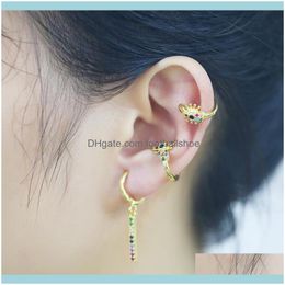 Charm Jewelrydesigners Exquisite Mini Ins Wind Micro Inlaid Zircon Earbone Clip Super Fairy Xiaozhong No Ear Hole Earrings Eru39 Drop Delive