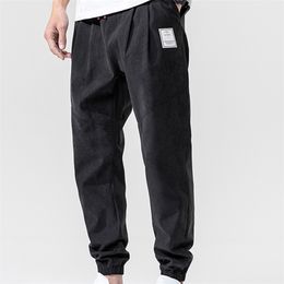 Summer Men's Harem Pants Ankle-Length Slim Fit Comfortable Trousers 5 Colors High Quality Plus Size 4XL 210715