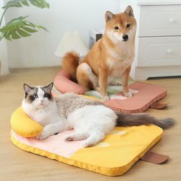 small pet pillow NZ - Cat Beds & Furniture Washable Pet Bed With Pillow Soft Dog Cushion Cooling Pad For Small Medium Large1