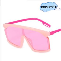 wholesale large frame children's sunglasses Colourful jelly Colour ocean sunglasses for boys and girls street glasses