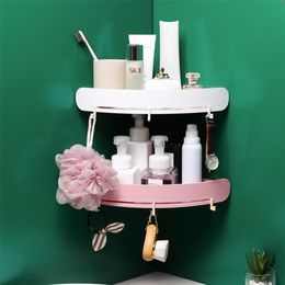 Bathroom Acessories Sets Caddy Storage Box Shower Shelf Holder Organiser Plastic Wall Shampoo 210423