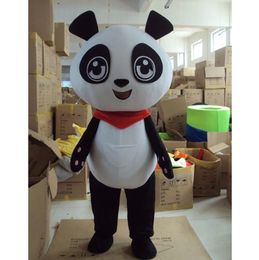 Halloween Lovely Panda Mascot Costume Top Quality Cartoon Anime theme character Adult Size Christmas Carnival Birthday Party Fancy Dress