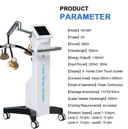 Powerful Directly effective Newest 6D XM-687 For slimming Journey With 532nm Green Light Body Contouring Maquina Laser Fat Burner Loss Weight Machine