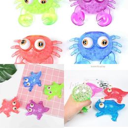 Mega Jumbo Squeeze Toys TPR Big Eye Frog Crocodile Whale Squishy Animal Kids Boys Girls Cool Toy Stressball Squeezy Vent Ball with Beads Inside G73PUP6