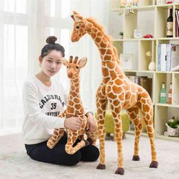 3D simulation giraffeanimal crossing plush toy stuffed animals cute peluches grandes room home decor birthday gift baby juguetes 210728