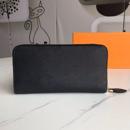 Коричневый классический длинный кошелек молния сумочка высокого качества кожаный унисекс сумка клип паспорт складной кошелек