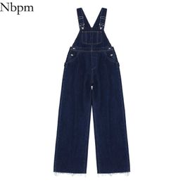 Nbpm Fashion Denim Overalls Baggy Jeans Woman High Waist Boyfriend Jeans For Women Streetwear Girls Trousers Cargo Pants 210529