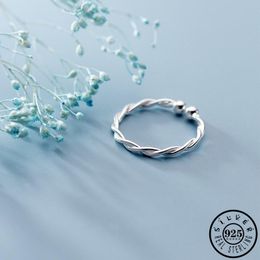 Cluster Rings 925 Sterling Silver Minimalist Geometric Shape Adjustable Open Finger Knuckle Jewellery For Women Girls