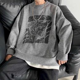 Japanese pullover sweater men's winter Korean version trend wild loose lazy personality autumn and men women 210526