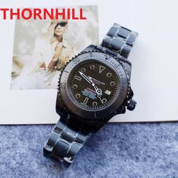 Fly Wheel All Dark Tank Black Dial Mens Watches 43mm Top Model Automatic Machinery Watch Bracelet Fine 904L Stainless Steel Super Wristwatches