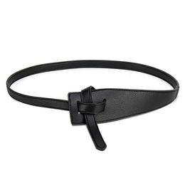 Fashion Belts for Women Vintage Belt PU Leather Waist Coat Sweater Ladies Dress Decoration Knotted Band