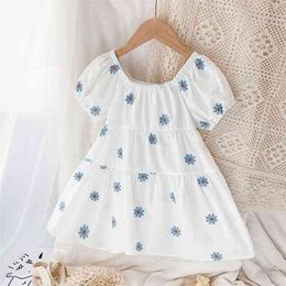 Gooporson Summer Cute Kids Dresses for Girls Flower Short Sleeve Princess Dress Party Costume Vestidos Korean Children Clothes 210715