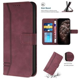 Skin Feel Leather Wallet Cases for iphone 13 pro max 12 11 XR XS MAX 6G 7G 8G Hand Business Men ID Card Slot Holder Flip Cover
