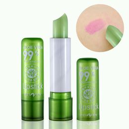 Moisture Lip Balm Long-Lasting Natural Aloe Vera Lipstick Color Mood Changing Long Lasting Moisturizing Lipstick Anti Aging dhl