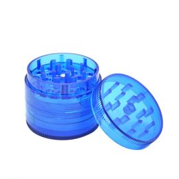 Plastic Grinder Smoking Accessories 50*42mm 1.97lnches 4Parts Colourful Hand Muller Four Colours Food Grade Materials For Cutting Tobacco Spice Dry HerbWorld Wide hh