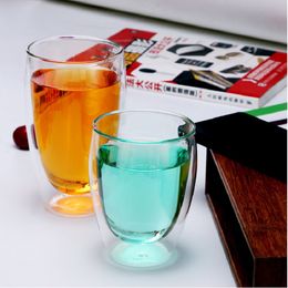 New heat resistant double wall mug beer espresso cup set, beer mug whiskey glass tumblers