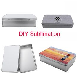 3 Styles Sublimation Aluminum Storage Bin Tin Tinplate Can Round Lunch Boxes Sundries Saving Box Christmas Gift