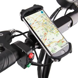 2022 New Universal Silicone Bicycle Phone Holder Motorcycle Mobile Cellphone Holder for Mobile Phone Mount Band Bike GPS Clip