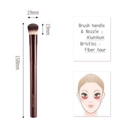 Vanisci senza soluzione di continuità Nuova Finitura Conceale Grooking Brush Manage in metallo Soft Bristles Angled Green Conceal Cosmetics Brush Beauty Strumento di bellezza