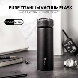 Pinkah Vacuum Insulated Water Bottle 550ml Double Wall Thermos Mug Outdoor Sports Travel Leak Proof Coffee Tea Cup 211109