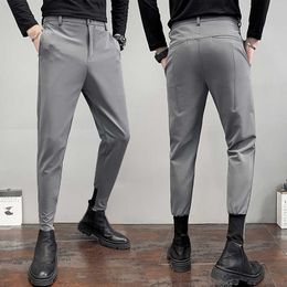 Men Suit Pants Business Office Social Slim Fit Trousers Fashion Streetwear Casual Pencil Pants Pantalon Homme Classique 210527
